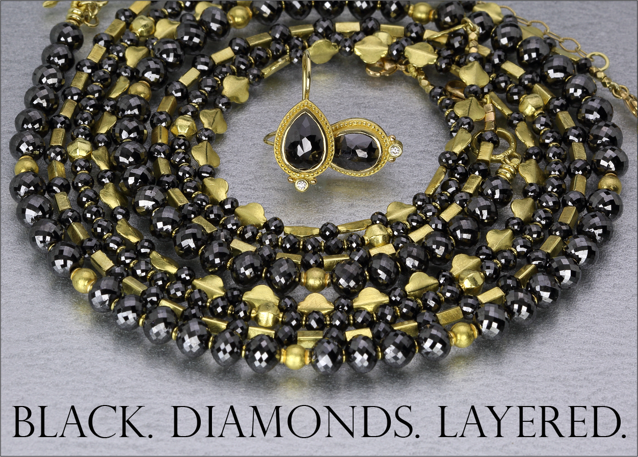 black diamond jewelry, black diamond necklaces, black diamond earrings, black diamond bracelets, unique black diamond jewelry, black diamond rings, 18k yellow gold jewelry
