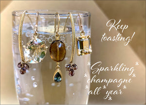 champagne jewelry, topaz jewelry, champagne diamond jewelry, diamond earrings, gemstone earrings, drop earrings, boston fine jewelry, boston designer jewelry 