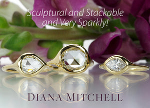 diana mitchell jewelry, diana mitchell rings, diana mitchell earrings, diana mitchel diamonds, rose cut diamond jewelry, rose cut diamond rings, gold rings