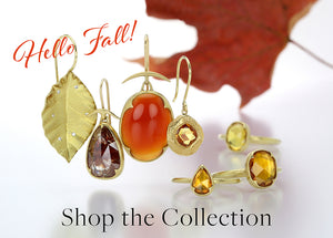 fall fashion, fall style, carnelian jewelry, citrine jewelry, yellow sapphire jewelry, yellow sapphire earrings, yellow sapphire rings, diamond earrings, diamond rings, carne