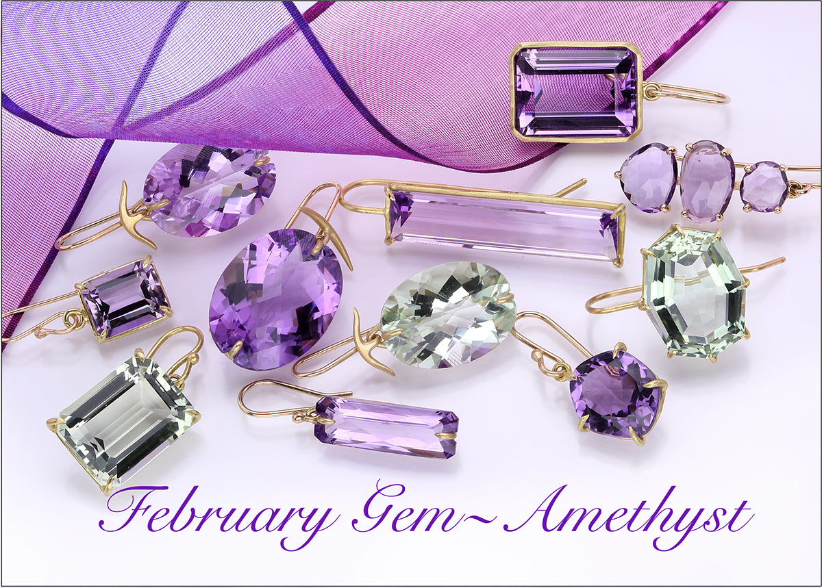 february birthstone, amethyst jewelry, amethyst earrings, amethyst necklaces, amethyst bracelets, amethyst rings, designer jewelry boston, fine jewelry boston, amethyst drop earrings