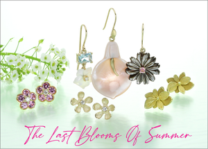 flower jewelry, flower earrings, flower studs, pink sapphire studs, paul morelli jewelry, nicole landaw jewelry, nature inspired jewelry, best of boston fine jewelry, flower drop earrings