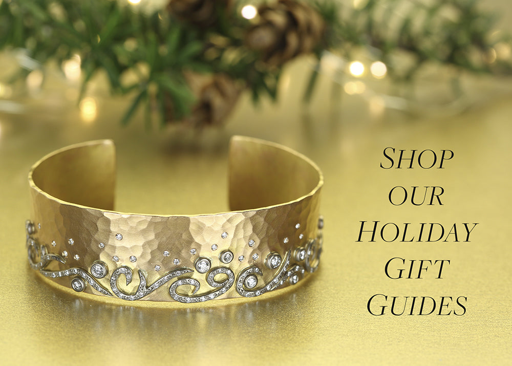 annie fensterstock rose gold cuff with diamonds, holiday gift guide for jewelry, jewelry for wife, jewelry for mom, jewelry gifts, gifts under $500, earrings, rings, necklaces, bracelets