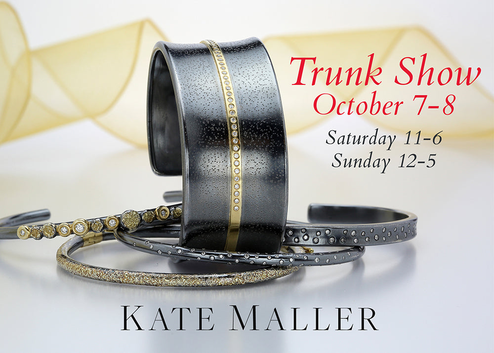 kate maller trunk show, kate maller jewelry, kate maller earrings, kate maller cuffs, mixed metal jewelry, oxidized silver jewelry, kate maller earrings, kate maller bracelets