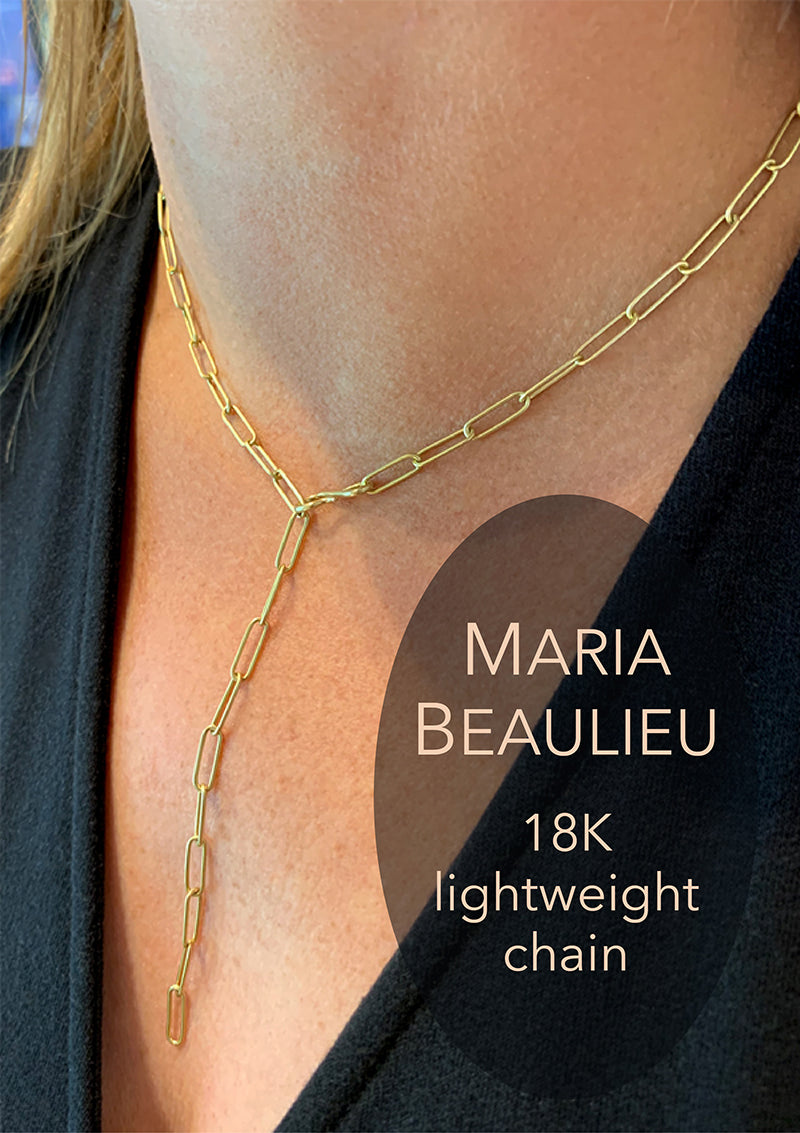 maria beaulieu lightweight chain, maria beaulieu chain, jenna lyons chain, jenna lyons link chain, jenna lyons necklace, jenna lyons b necklace, jenna lyons gold chain, maria beaulieu chain, maria beaulieu jewelry
