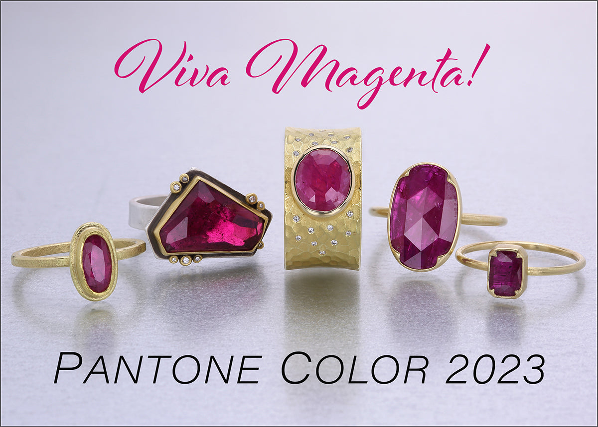 viva magenta, magenta jewelry, magenta rings, ruby rings, pink tourmaline rings, pink tourmaline rings, gemstone rings, gemstone necklaces, gemstone earrings
