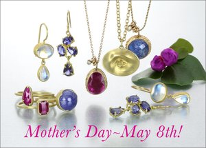 mothers day jewelry, gemstone necklaces, gemstone rings, gemstone earrings, drop earrings, rosanne pugliese earrings, gabriella kiss rings