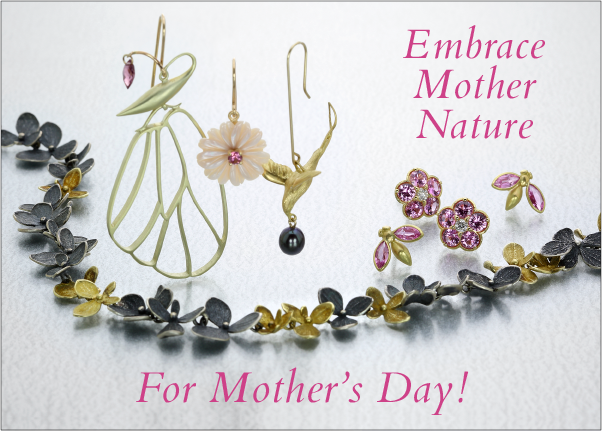 gabriella kiss jewelry, john iversen jewelry, annette ferdinandsen jewelry, paul morelli jewelry, flower jewelry, flower earrings, butterfly earrings, pink sapphire earrings