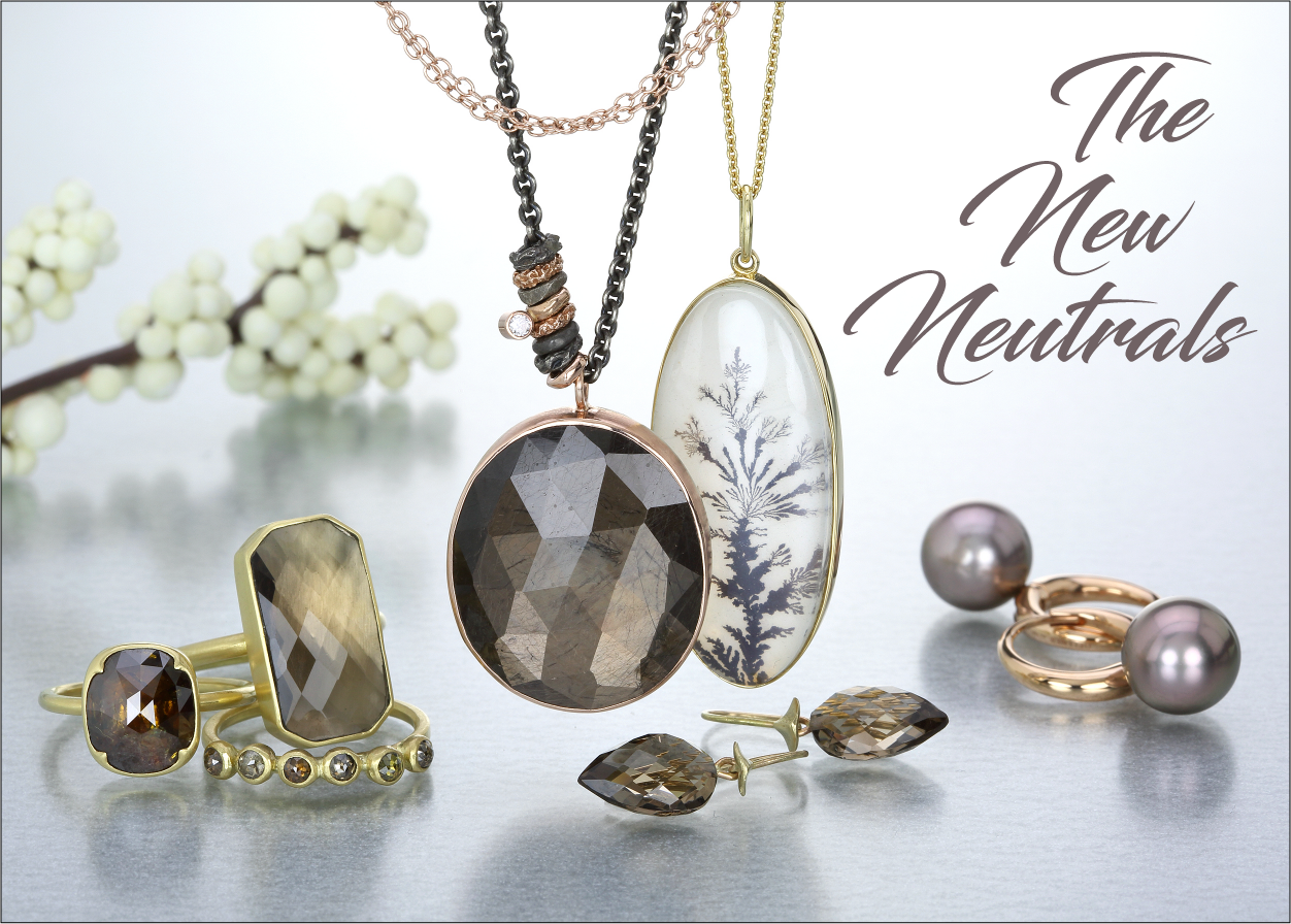 brown sapphire necklace, dendrite jewelry, dendrite pendants, dendrite rings, smoky quartz jewelry, brown pearl earrings, brown diamond rings, brown diamond band, jamie joseph jewelry, gabriella kiss jewelry, gellner jewelry, annette ferdinandsen jewelry 