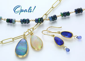 opal jewelry, opal earrings, opal bracelet, opal pendants, october birthstone, boulder opal jewelry, ethiopian opal jewelry, 