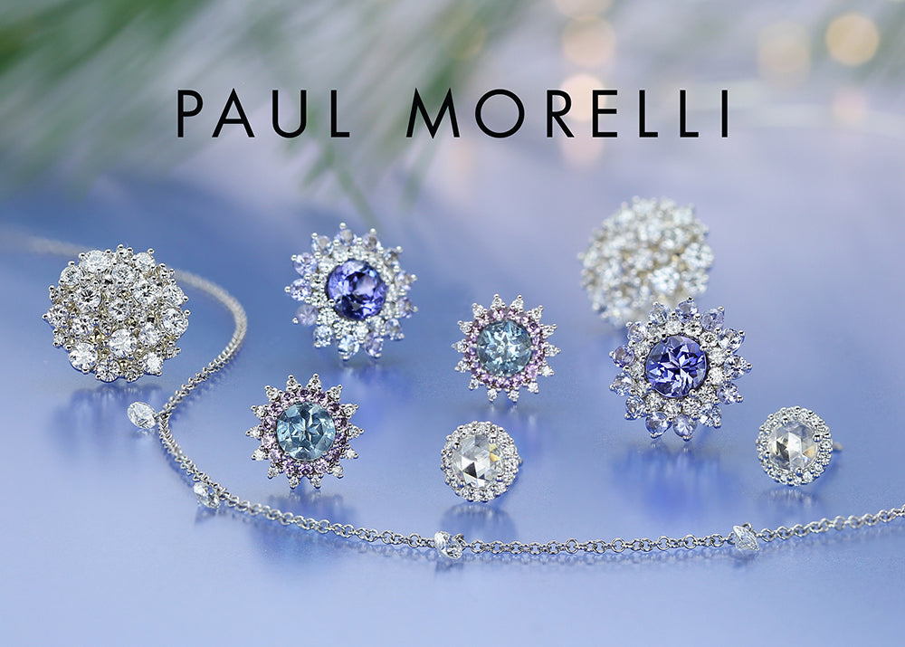 paul morelli jewelry, paul morelli earrings, paul morelli studs, paul morelli necklace, diamond necklace, diamond earrings, tanzantie earrings, aquamarine earrings