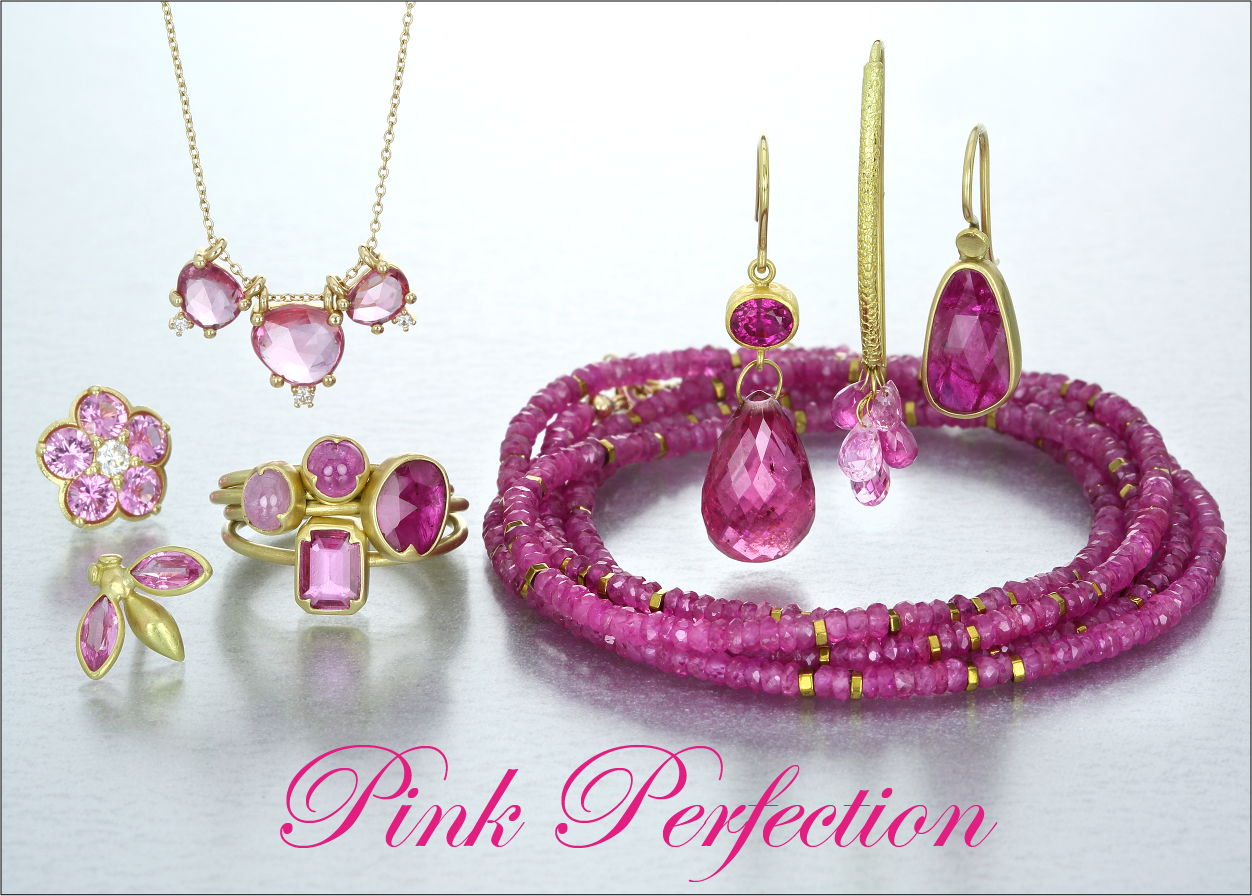 pink jewelry, pink sapphire jewelry, pink tourmaline jewelry, mallary marks jewelry, anne sportun jewelry, paul morelli jewelry, gabriella kiss jewelry, lola brooks jewelry, barbara heinrich jewelry, 