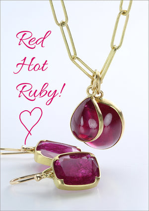 valentines day jewelry, ruby jewelry, ruby pendant, ruby necklace, ruby earrings, ruby bracelet, ruby rings, maria beaulieu jewelry, gabriella kiss jewelry, red jewelry, designer jewelry boston