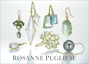 rosanne pugliese jewelry, rosanne pugliese earrings, topaz earrings, aquamarine earrings, pearl earrings, ceylon moonstone earrings, gemstone earrings