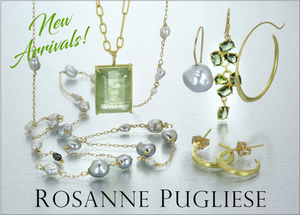 rosanne pugliese jewelry, rosanne pugliese earrings, rosanne pugliese necklaces, handcrafted gold jewelry, 18k yellow gold, 22k yellow gold, gemstone necklace, gemstone drop earrings