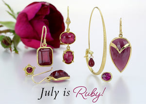 ruby jewelry, ruby earrings ruby drop earrings, designer ruby earrings, unique ruby earrings, one of a kind ruby earrings, ruby necklaces, ruby rings, annie fensterstock jewelry, maria beaulieu jewelry, rachel atherley earrings