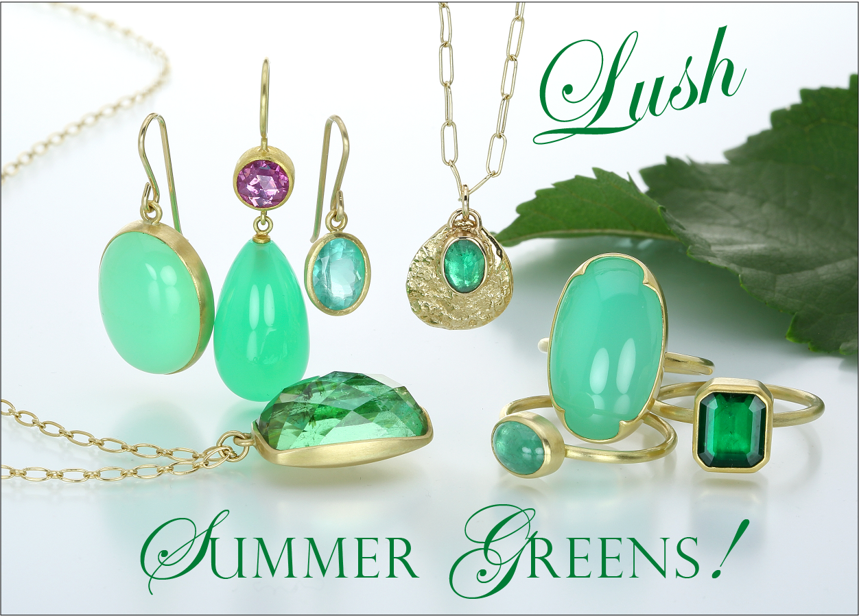 green jewelry, chrysoprase jewelry, emerald jewelry, green tourmaline jewelry, peridot jewelry, gabriella kiss jewelry, mallary marks jewelry, maria beaulieu jewelry, lola brooks jewelry, boston jewelry store, best of boston, fine jewelry store boston