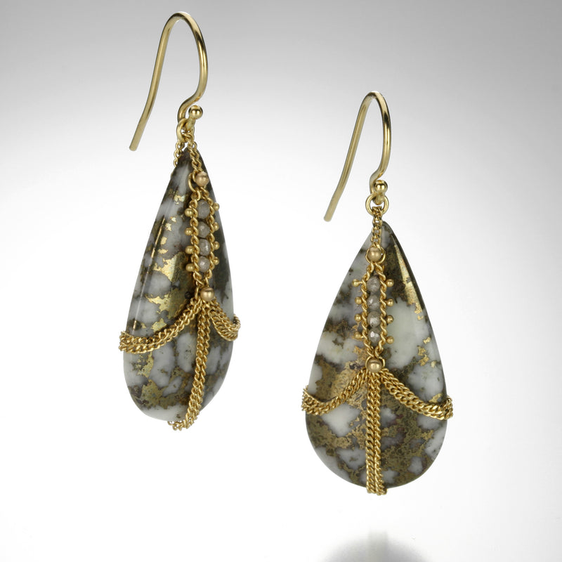 Amali Mohawkite and Diamond Draped Earrings | Quadrum Gallery