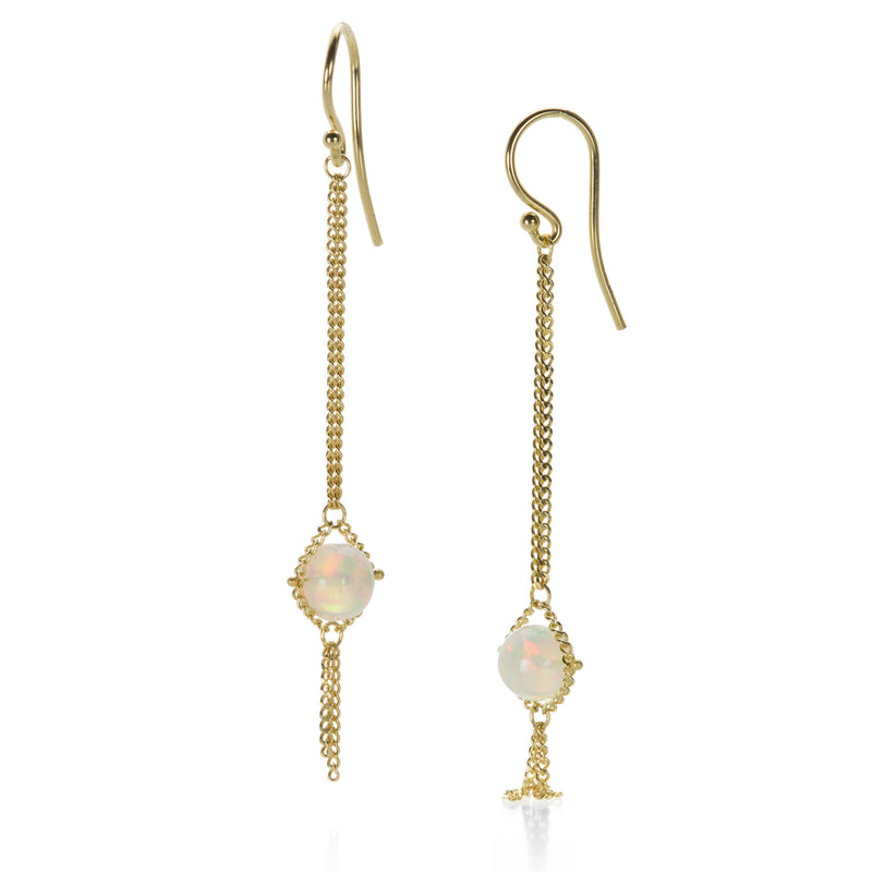 Amali Ethiopian Opal Textile Drop Earrings | Quadrum Gallery