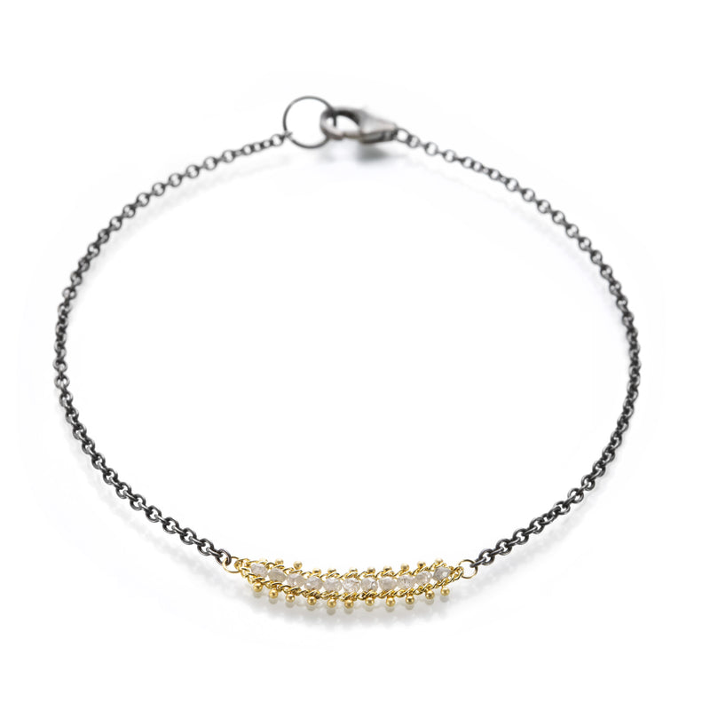 Amali Gray Diamond Textile Station Bracelet | Quadrum Gallery