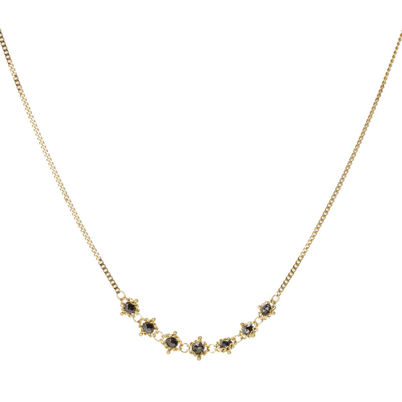 Amali 18k Petite Black Diamond Textile Necklace | Quadrum Gallery