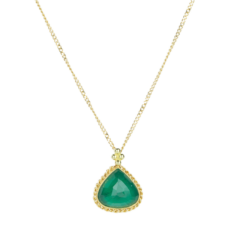 Amali 18k Pear Shaped Emerald Pendant Necklace | Quadrum Gallery