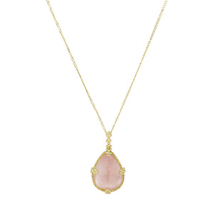 Amali Teardrop Morganite Pendant Necklace | Quadrum Gallery