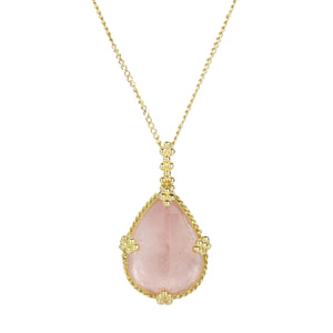 Amali Teardrop Morganite Pendant Necklace | Quadrum Gallery