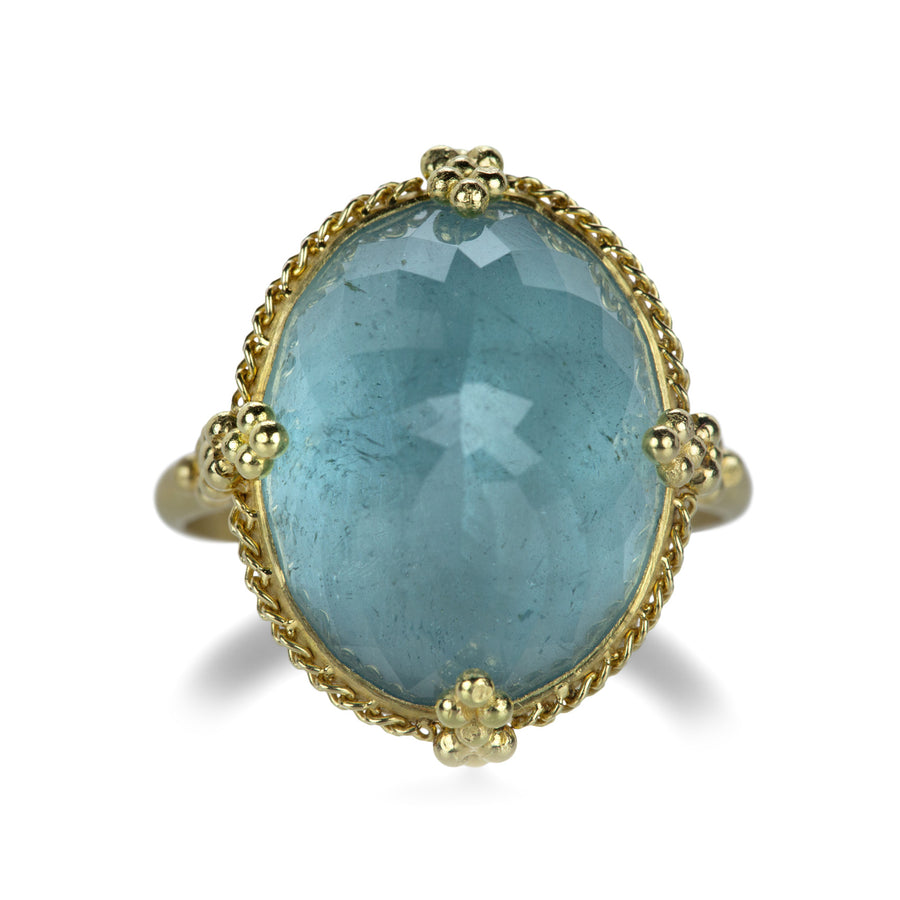 Amali 18k Oval Faceted Aquamarine Ring | Quadrum Gallery