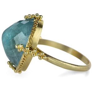 Amali 18k Oval Faceted Aquamarine Ring | Quadrum Gallery