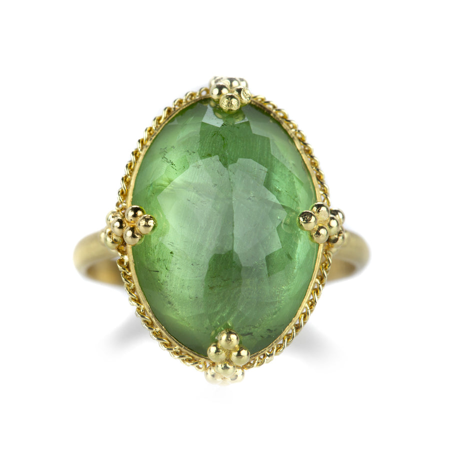 Amali 18k Oval Faceted Green Tourmaline Ring | Quadrum Gallery