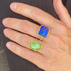 Amali 18k Oval Faceted Green Tourmaline Ring | Quadrum Gallery