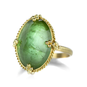 Amali 18k Oval Faceted Green Tourmaline Ring | Quadrum Gallery