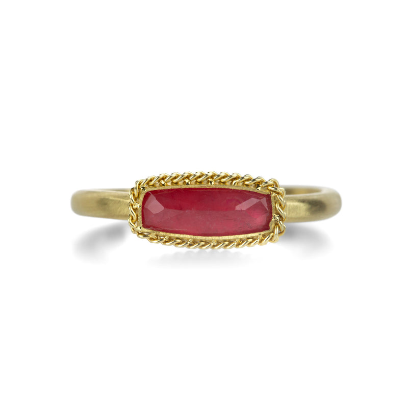 Amali Rectangular Rhodolite Garnet Ring | Quadrum Gallery