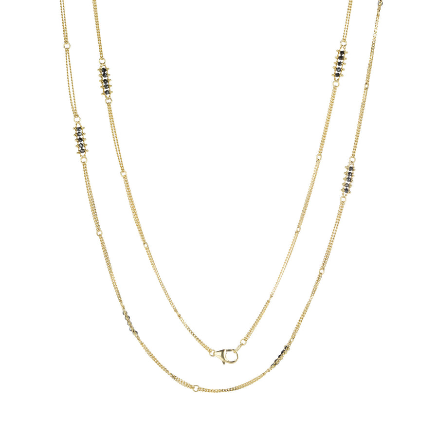 Amali 18k Black Diamond Textile Station Necklace | Quadrum Gallery