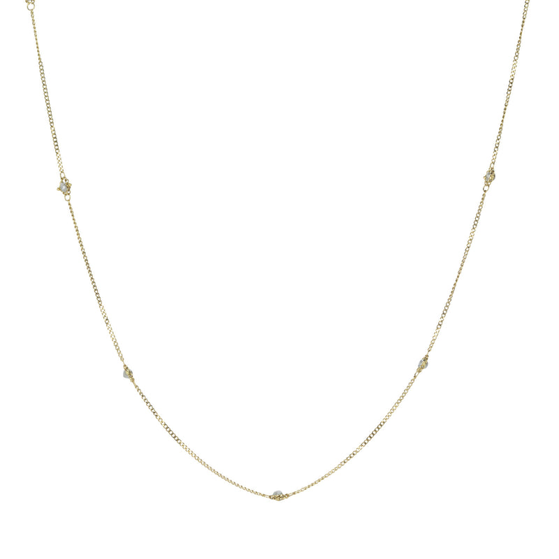 Amali 18k Silver Diamond Textile Station Necklace | Quadrum Gallery