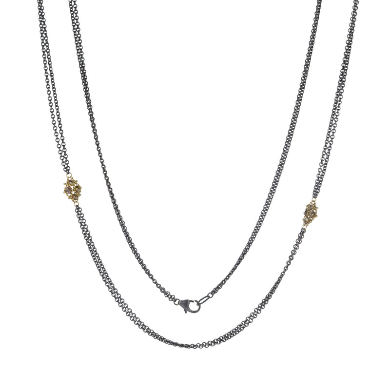 Amali Champagne Diamond Textile Station Necklace | Quadrum Gallery