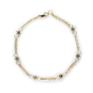 Amali Blue Diamond Gold Whisper Chain Bracelet | Quadrum Gallery