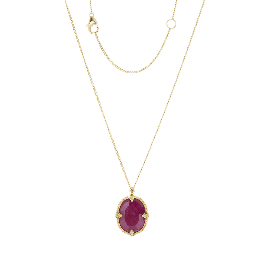 Amali 18k Yellow Gold Ruby Necklace  | Quadrum Gallery