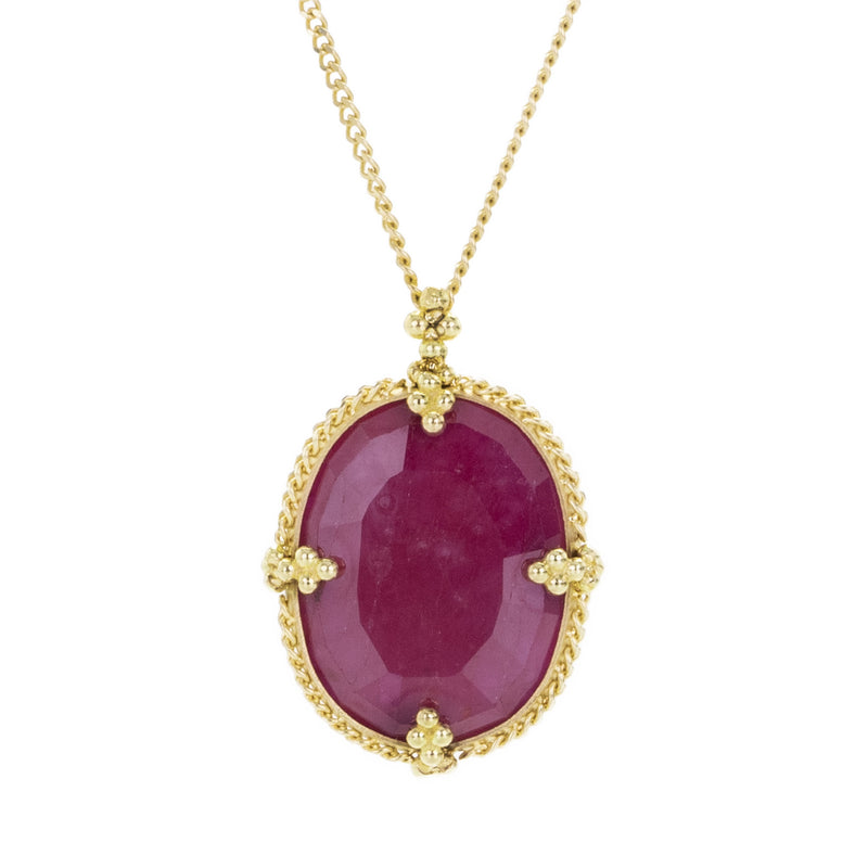 Amali 18k Yellow Gold Ruby Necklace  | Quadrum Gallery