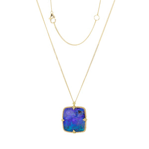 Amali 18k Square Boulder Opal Necklace | Quadrum Gallery