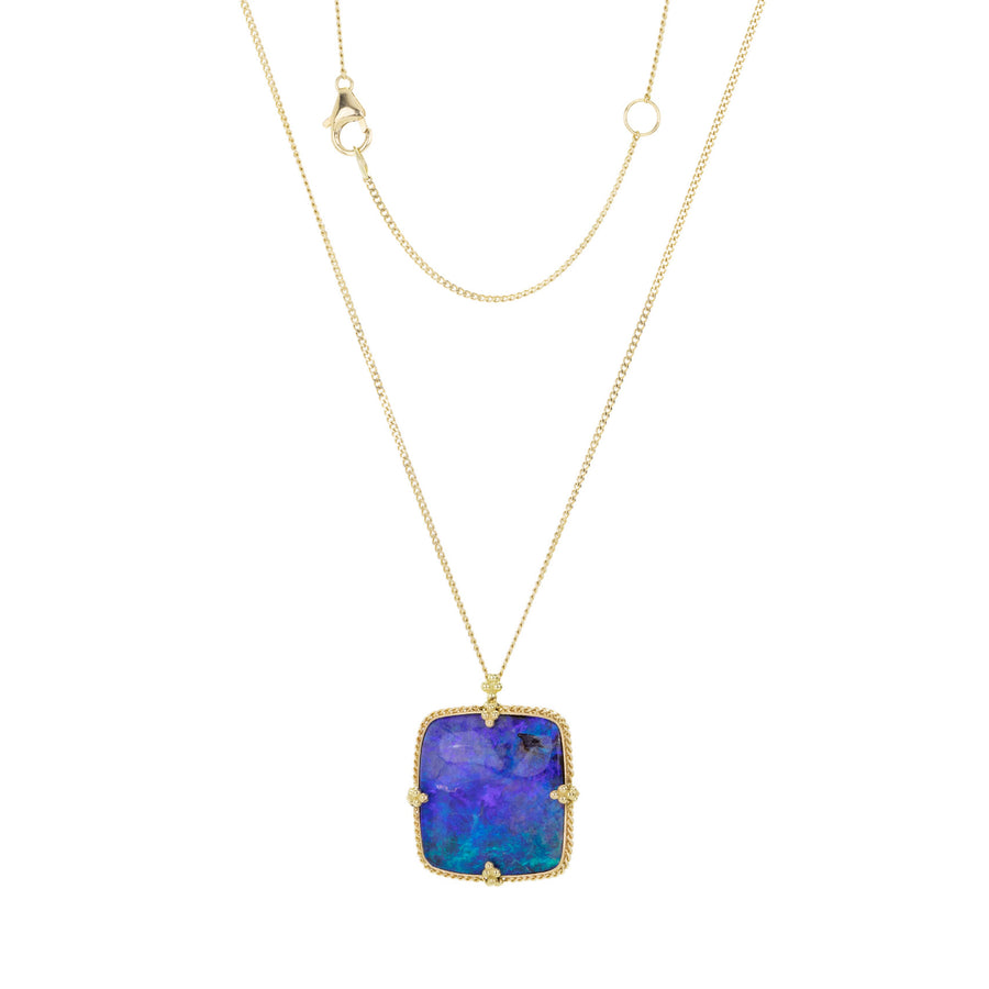 Amali 18k Square Boulder Opal Necklace | Quadrum Gallery