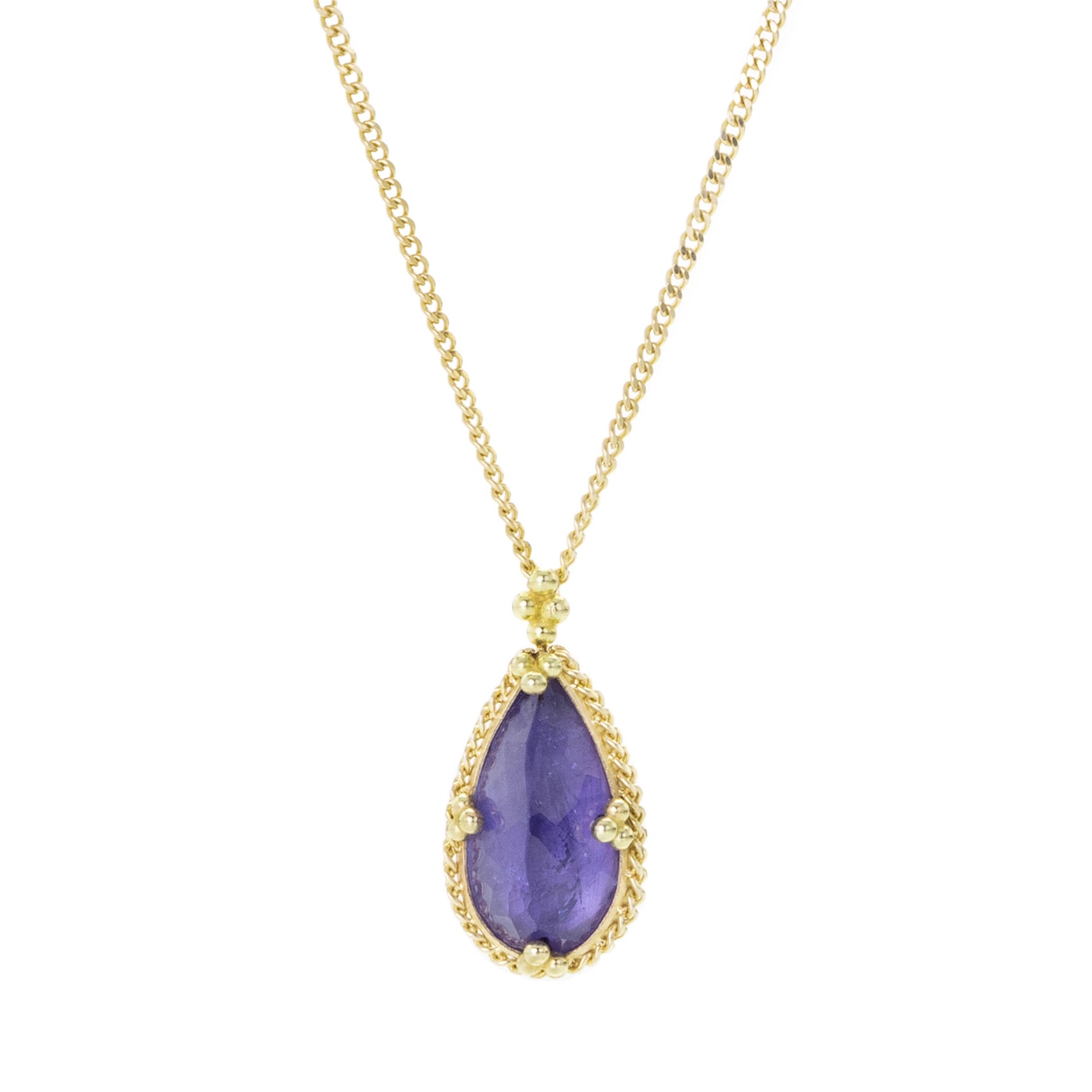 Amali 18k Faceted Tanzanite Teardrop Necklace | Quadrum Gallery