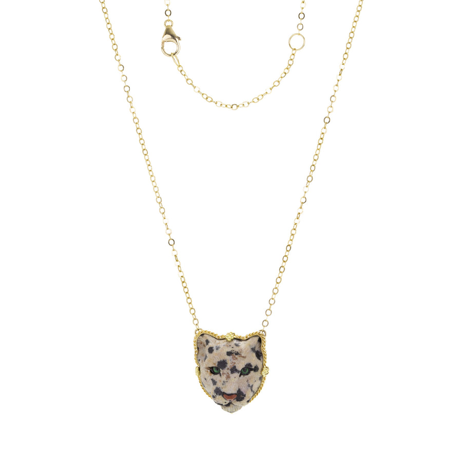 Amali Carved Leopard Jasper Necklace  | Quadrum Gallery