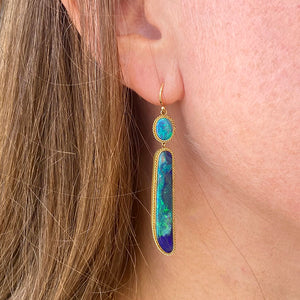 Amali 18k Black Opal Drop Earrings | Quadrum Gallery