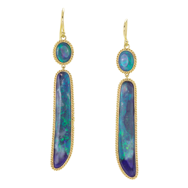 Amali 18k Black Opal Drop Earrings | Quadrum Gallery