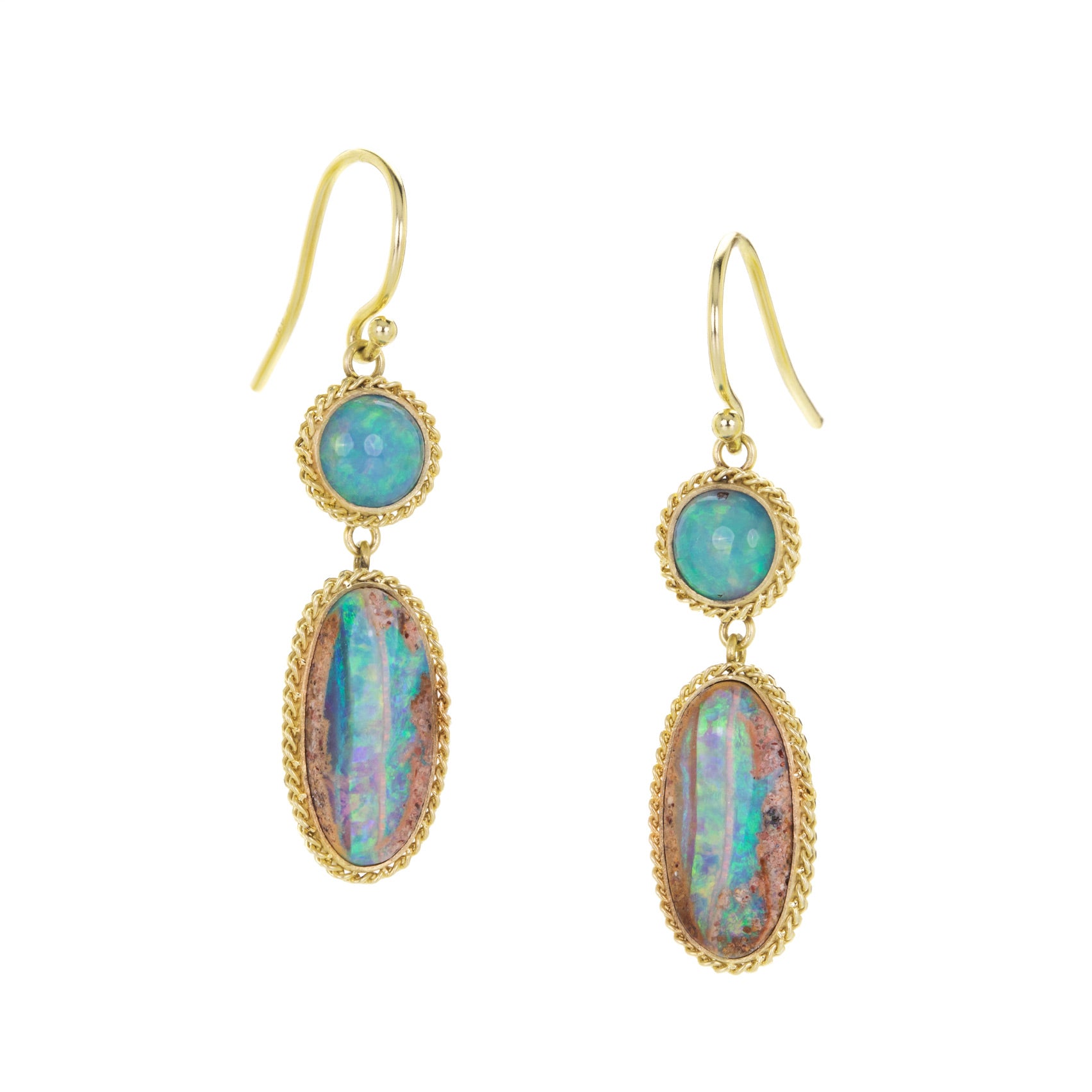 Amali Ethiopian and Boulder Opal Drop Earrings | Quadrum Gallery