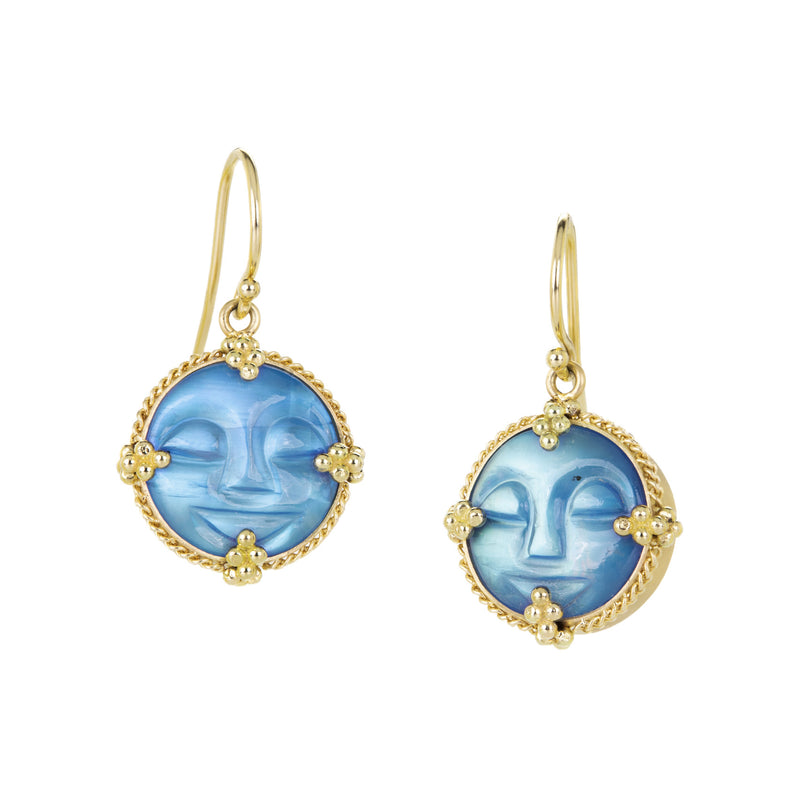 Amali Carved Moonstone Earrings | Quadrum Gallery