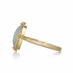 Amali 18k Elongated Cushion Shaped Ethiopian Opal Ring | Quadrum Gallery