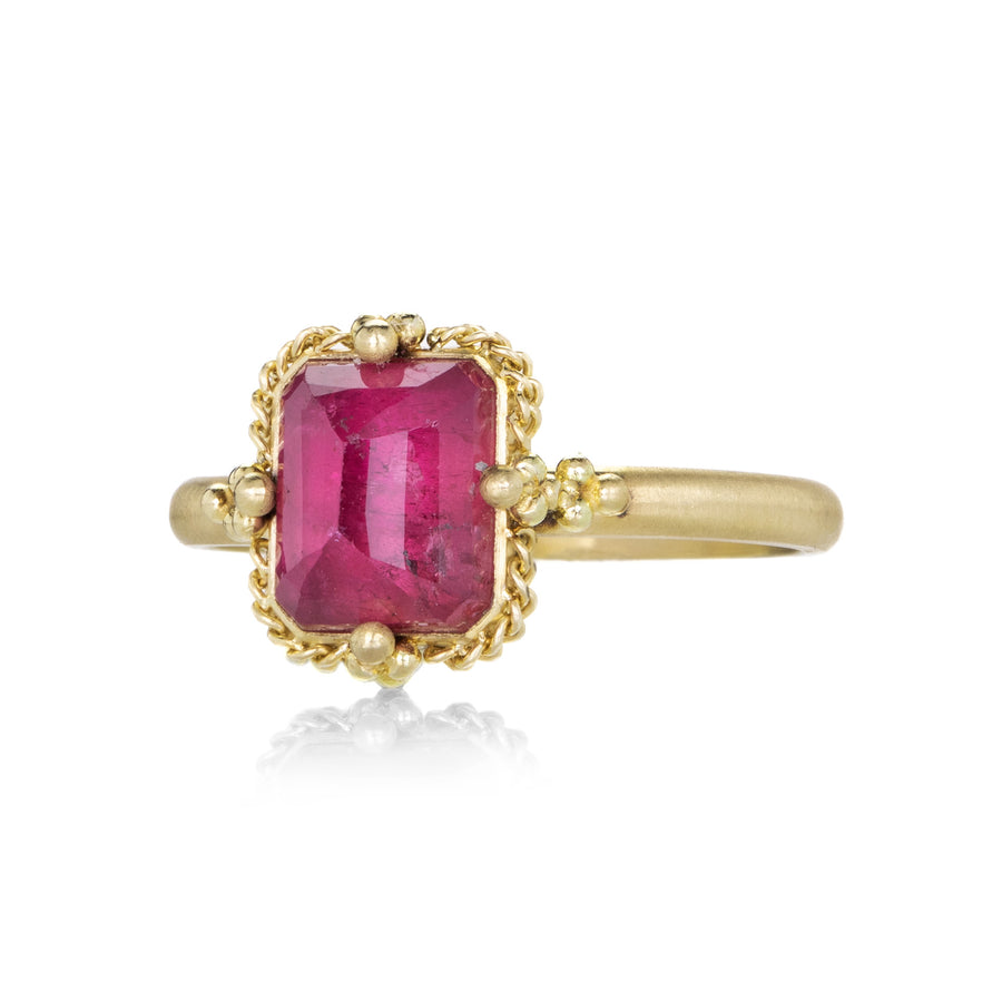 Amali 18k Emerald Cut Pink Tourmaline Ring  | Quadrum Gallery